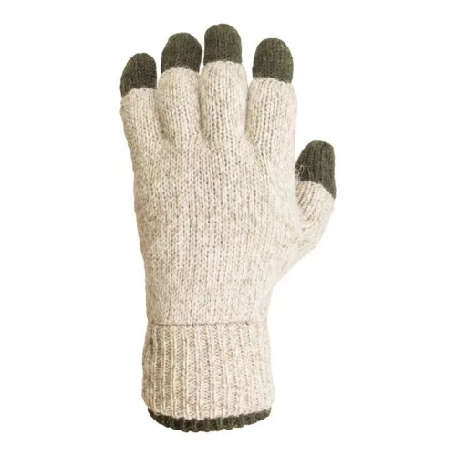 M-Tramp Wollhandschuhe, Grün-Beige XL