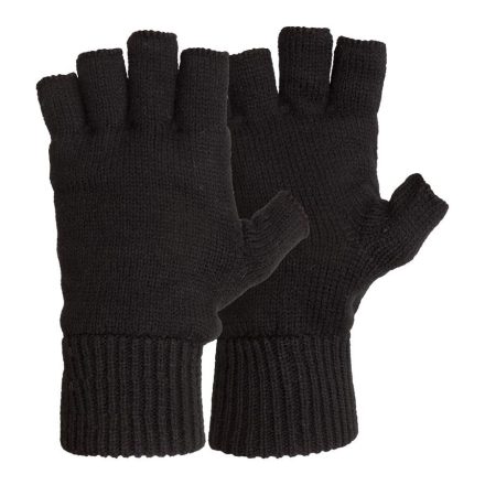 M-Tramp mănuși căptușite fără degete, negru