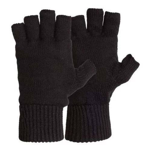 M-Tramp fingerlose, gefütterte Handschuhe, Schwarz