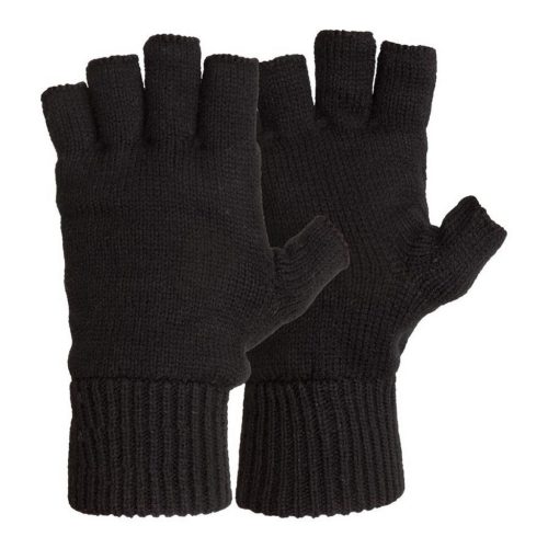M-Tramp fingerlose, gefütterte Handschuhe, Schwarz L