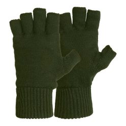 M-Tramp fingerless lined gloves, green L