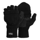 M-Tramp leather palm Winter Mitts, black L