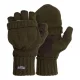 M-Tramp leather palm Winter Mitts, green XL