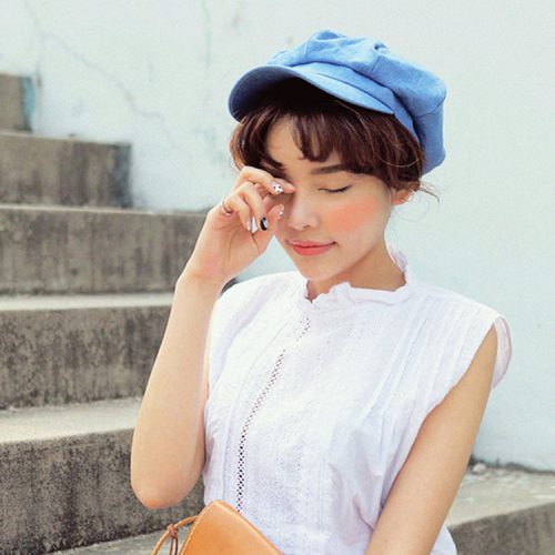 Canvas Cap, light blue