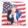 Uncle Sam silk scarf,  90x90 cm