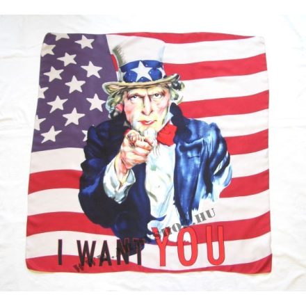 Uncle Sam silk scarf,  90x90 cm