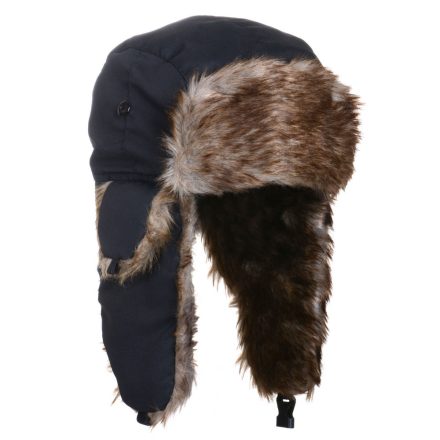 M-Tramp Winter Hat with Synthetic Fur, black