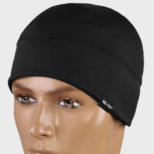 Mil-Tec Elastic Fleece Cap, black