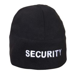 Security čiapka polar fleece, čierna