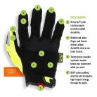 Mechanix Hi-Viz M-Pact kesztyű, sárga