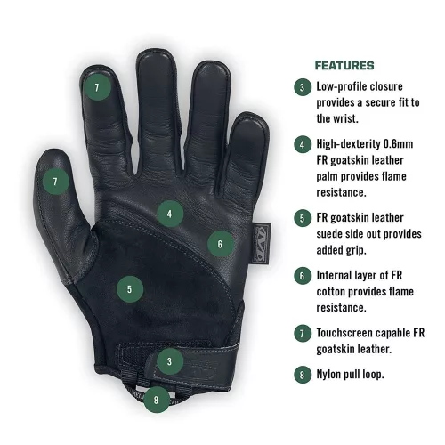 Mechanix Tempest gloves, black XL