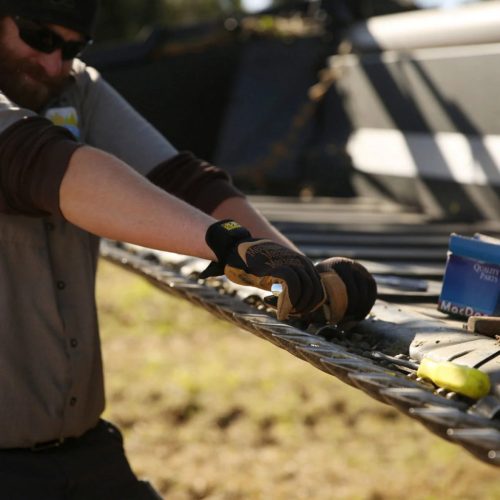 Mechanix FastFit Leather kesztyű, barna S