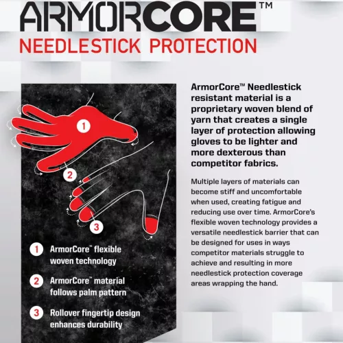 Mechanix Durahide Needlestick LE kesztyű, fekete M