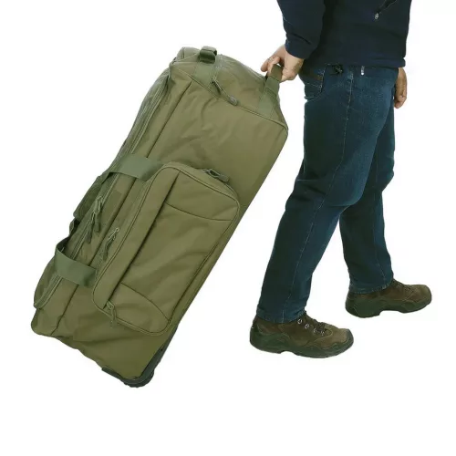 Taška combat s kolieskami, zelená