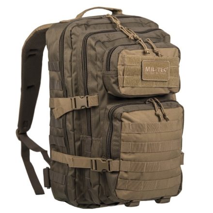 Mil-Tec US Assault tactical bag, olive/coyote