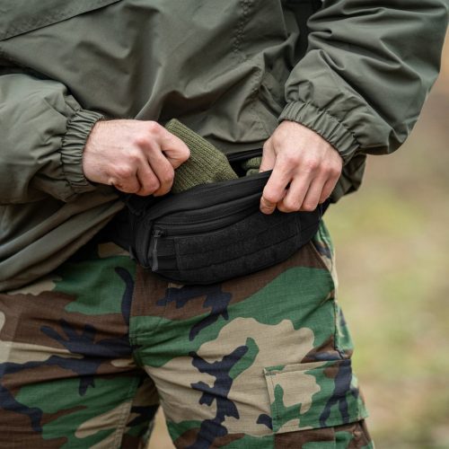 Mil-Tec geanta fanny pack MOLLE, negru