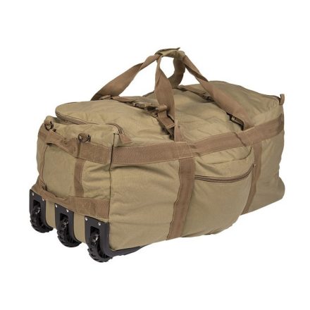 Mil-Tec combat duffle bag with wheel, coyote