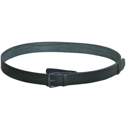 Leather field belt, black 4x115 cm