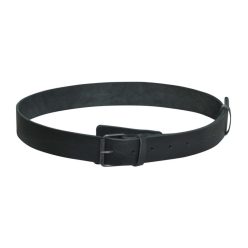 Leather field belt, black 40 mm
