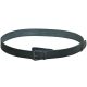 Leather field belt, black 4x125 cm