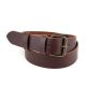 Leather field belt, dark brown 40 mm