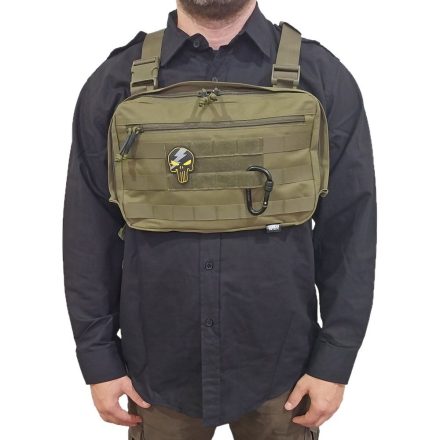 Gurkha Tactical MOLLE mellkas táska, fekete