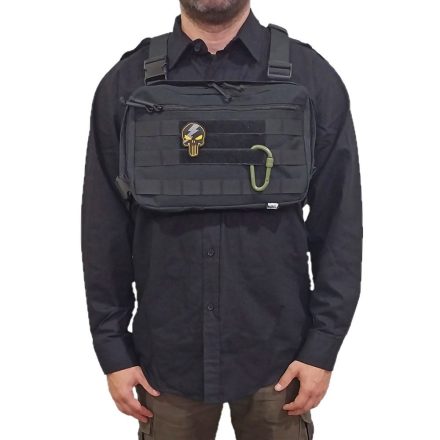 Gurkha Tactical MOLLE mellkas táska, fekete