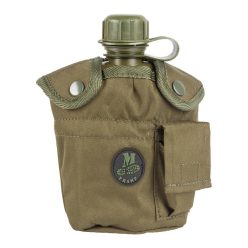 M-Tramp Feldflasche mit Hülle und Alu-Becher, Grün
