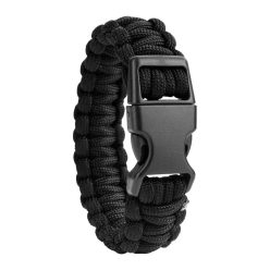 M-Tramp paracord karkötő, fekete 20cm