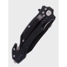 Mil-Tec Fire Brigade Einhandmesser, Schwarz