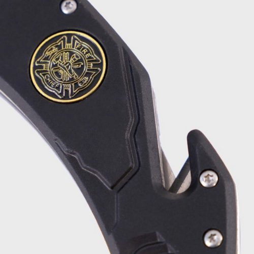 Mil-Tec Fire Brigade Einhandmesser, Schwarz