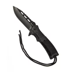 Mil-Tec Einhand-Überlebensmesser, Schwarz