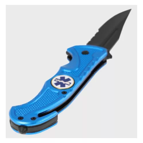 Mil-Tec Rescue Taschenmesser, Blau