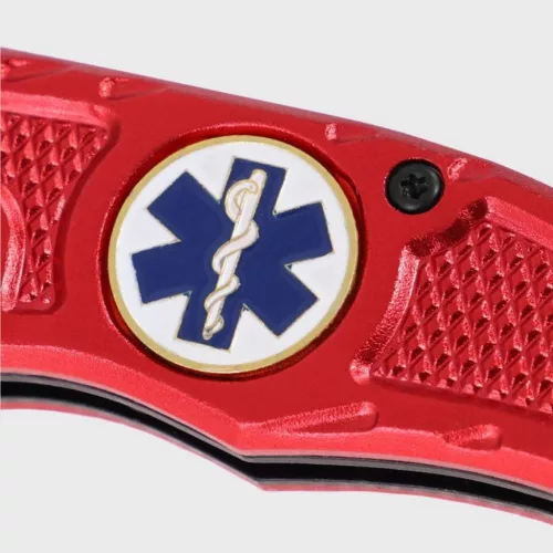 Cuțit de buzunar Mil-Tec Rescue, roşu