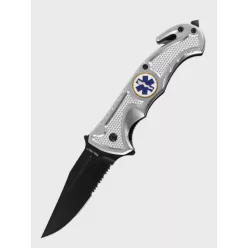 Mil-Tec Rescue Taschenmesser, Silber