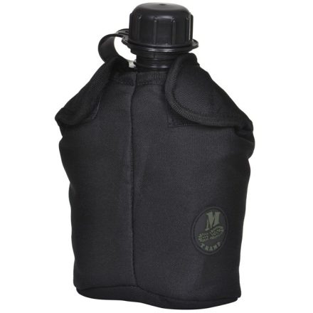 Feldflasche mit Essschale MOLLE System, Schwarz