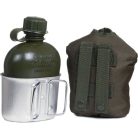 US canteen with MOLLE pouch, green