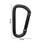 M-Tramp carabiner, black 8cm