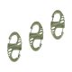 Mini S carabiner, green