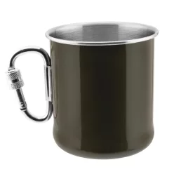 Hrnček nerezový s karabínkou Mil-Tec, zelená 250ml