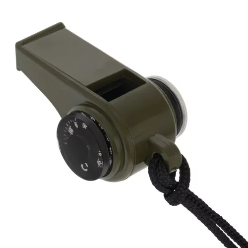 Mil-Tec fluier din plastic cu compas si termometru
