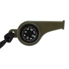 Mil-Tec fluier din plastic cu compas si termometru