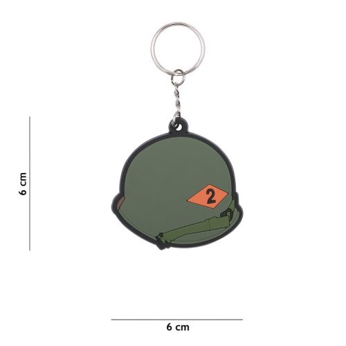 2nd Ranger Helmet PVC keychain