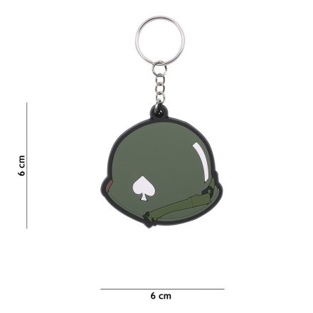 506PIR Helmet PVC keychain