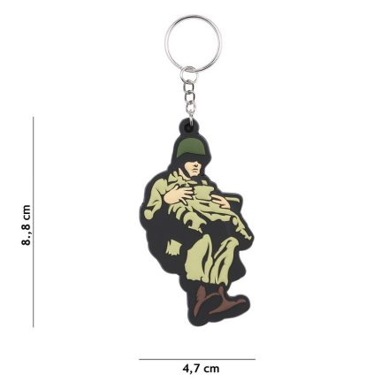 3D PVC Schlüsselanhänger WWII Paratrooper