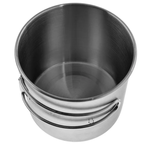 Mil-Tec stainless steel mug (wire handle), 600ml