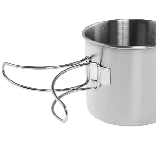 Mil-Tec stainless steel mug (wire handle), 600ml