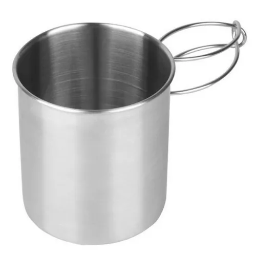 Mil-Tec stainless steel mug (wire handle), 800ml