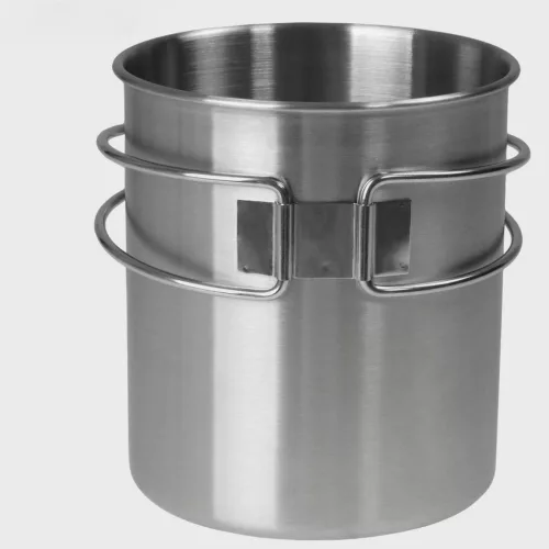 Cana din oțel inoxidabil Mil-Tec (mâner din sârmă), 800ml