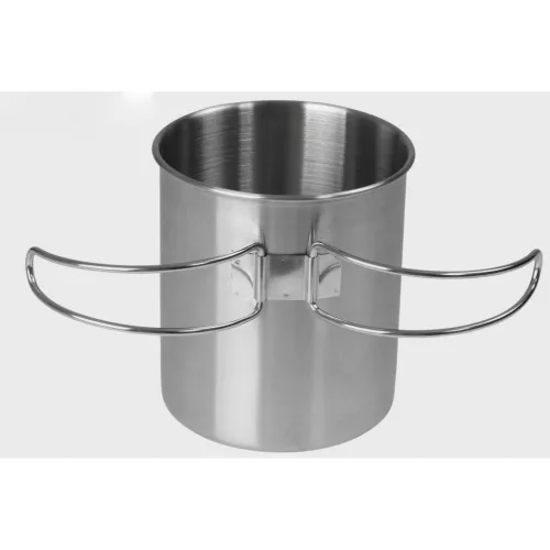 Mil-Tec stainless steel mug (wire handle), 800ml